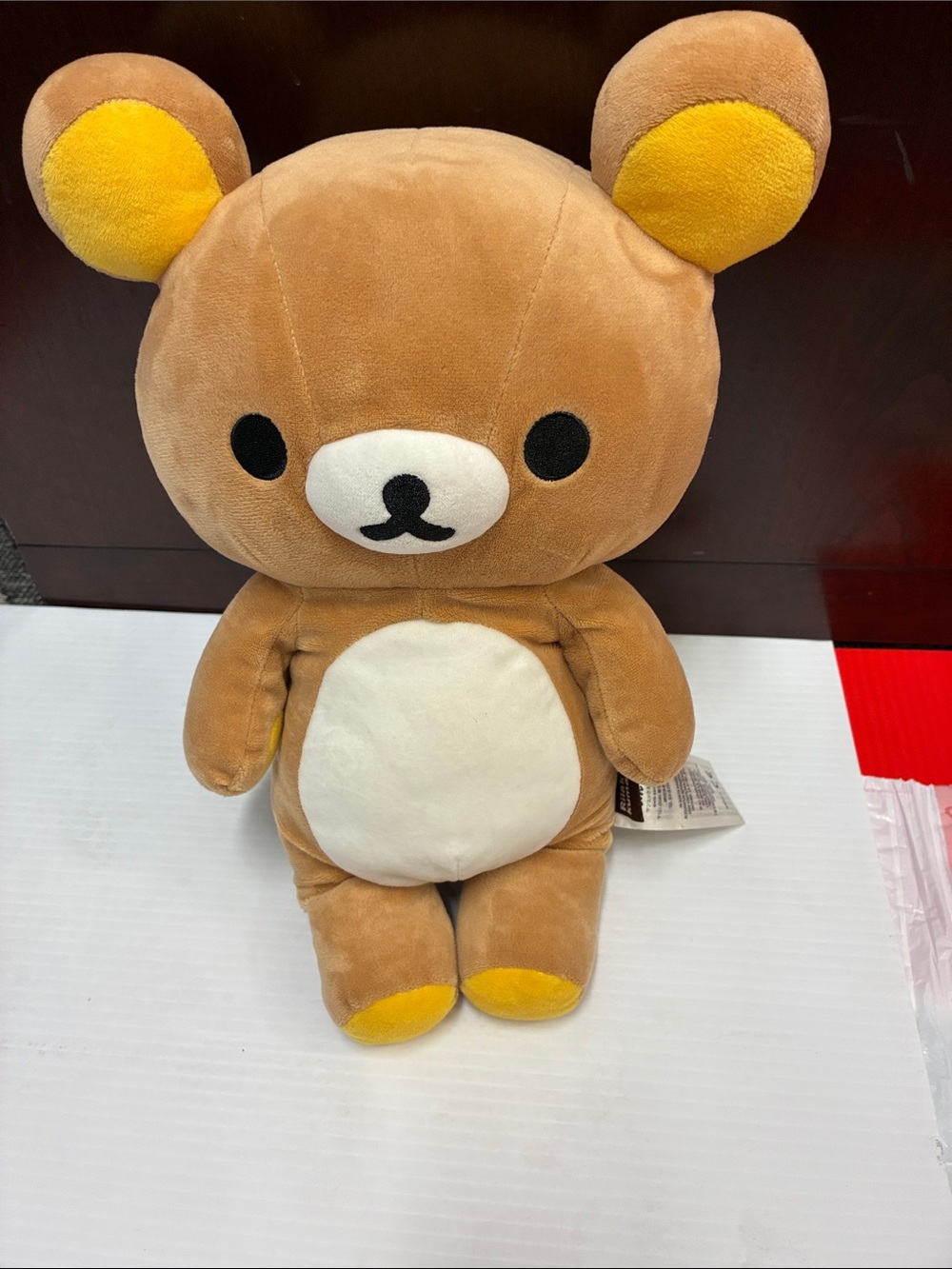 Rilakkuma Brown and Cream Plush Bear with Yellow Accents